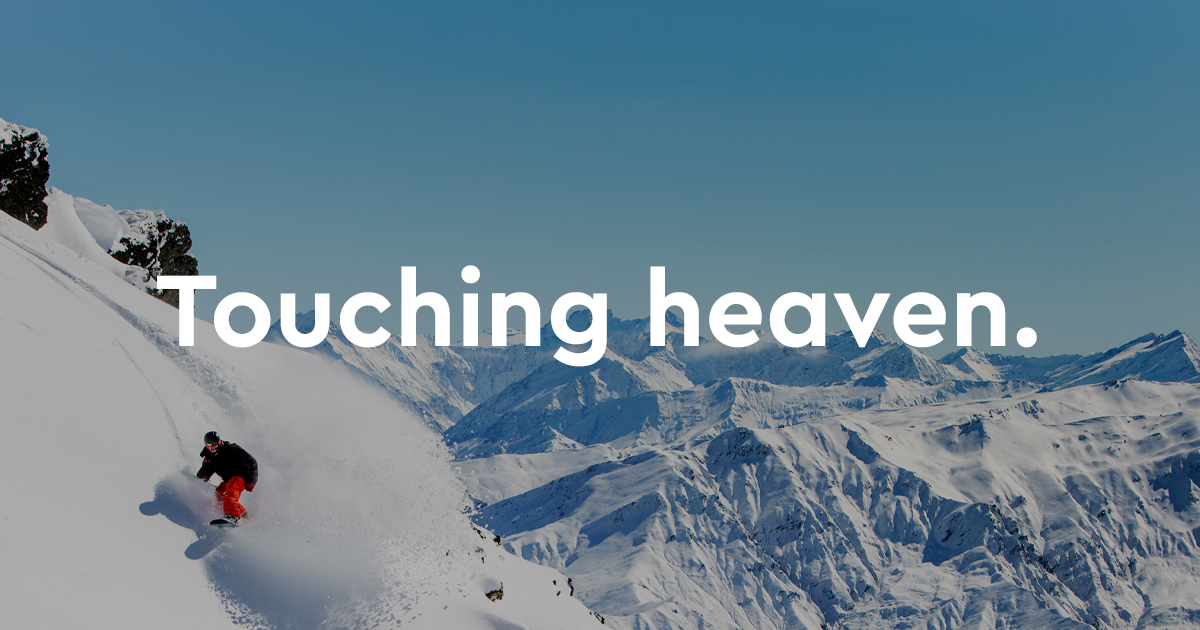 Touching heaven Queenstown New Zealand ski
